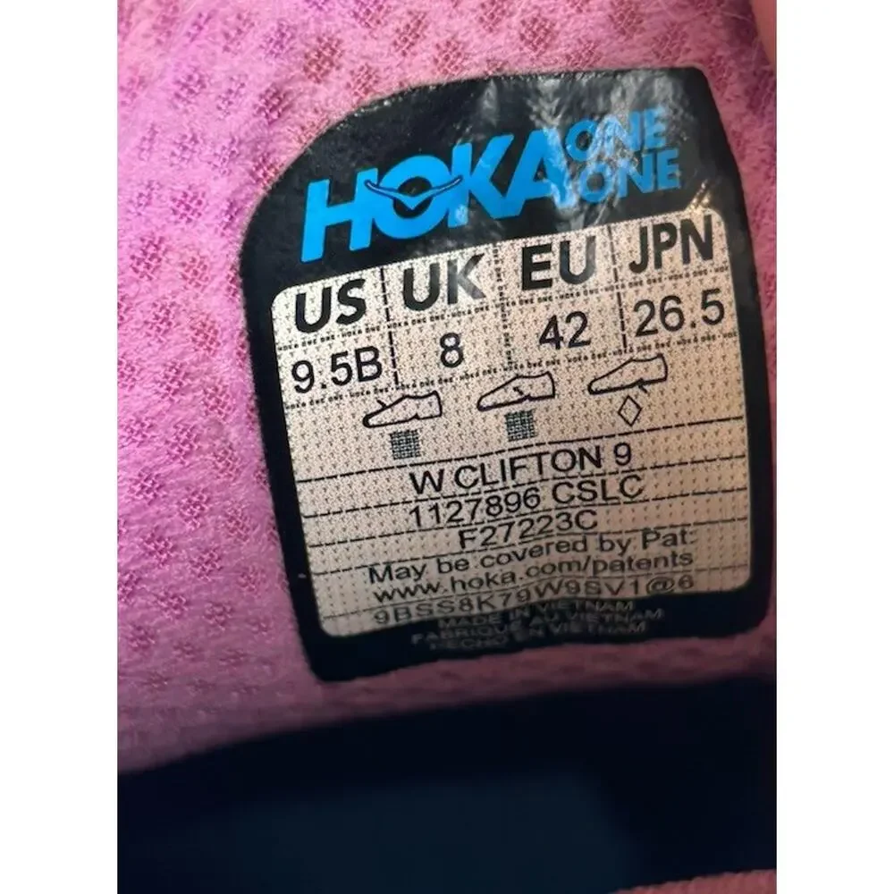Hoka One One Clifton 9 Running Shoes Sweet Lilac Women's Size 9.5B 1127896CSLC